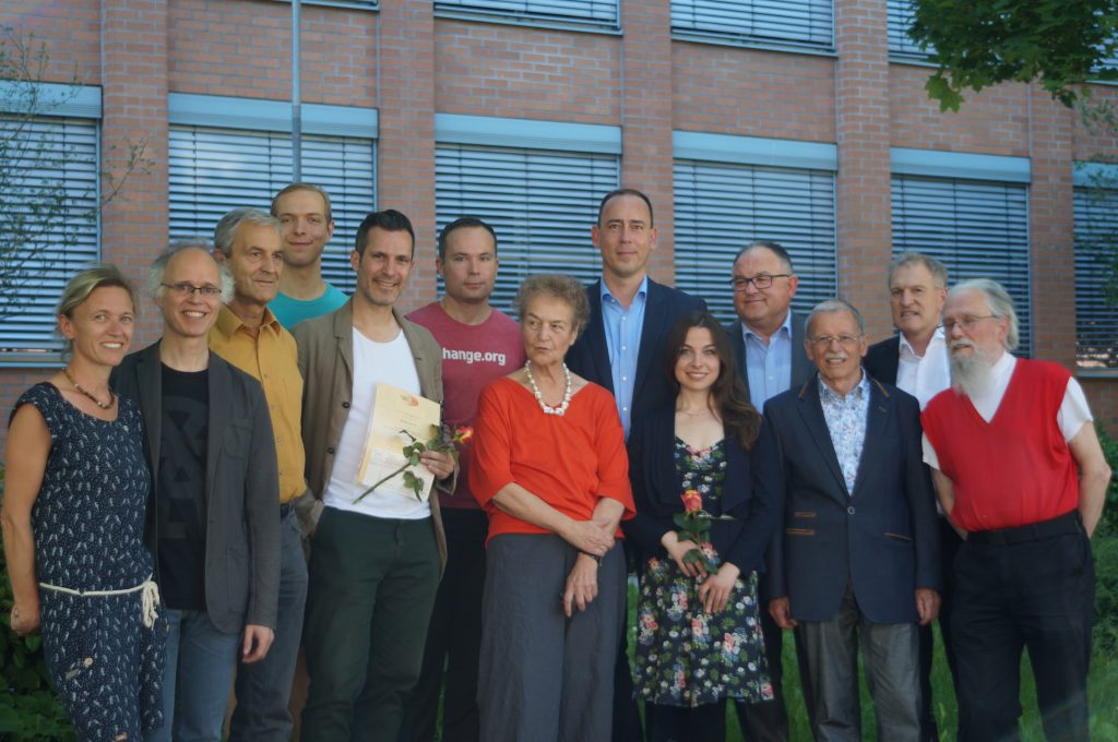 Jury und Preisträger bei der Verleihung des Wolfgang-Heilmann-Preises 2018